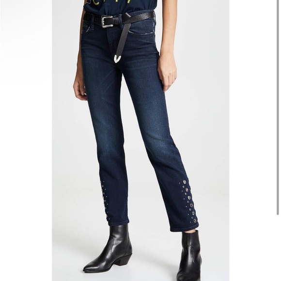 HUDSON Women's Nico Mrise Cigarette with Grommet Detail 5 Pocket Jean - Picture 1 of 9